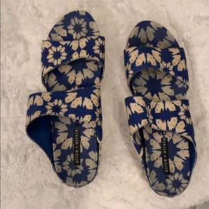 Alice and Olivia Blue floral Sandals